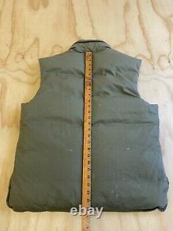 Vtg Polo Ralph Lauren Men Large Distressed Beige Fishing Outdoorsman Down Vest