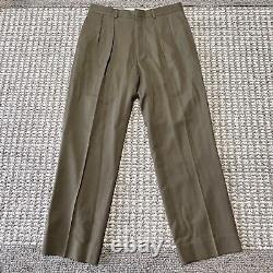 Vtg Polo Ralph Lauren Pants Mens 32X30 Pleated Wool Dalton Trousers Italy Luxury