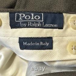 Vtg Polo Ralph Lauren Pants Mens 32X30 Pleated Wool Dalton Trousers Italy Luxury