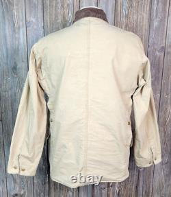 Vtg Polo Ralph Lauren Safari Hunting Jacket Canvas Utility Corduroy Trim Mens S