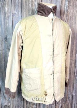 Vtg Polo Ralph Lauren Safari Hunting Jacket Canvas Utility Corduroy Trim Mens S