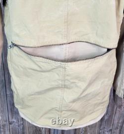 Vtg Polo Ralph Lauren Safari Hunting Jacket Canvas Utility Corduroy Trim Mens S
