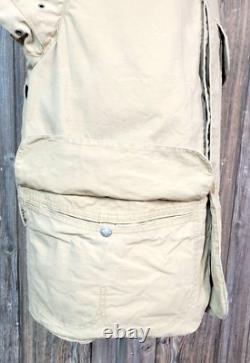 Vtg Polo Ralph Lauren Safari Hunting Jacket Canvas Utility Corduroy Trim Mens S