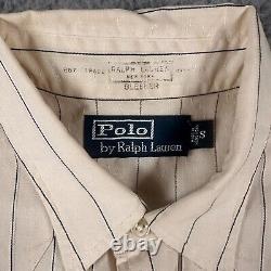 Vtg Polo Ralph Lauren Western Shirt Mens S Striped Embroidered Pearl Snap 80's