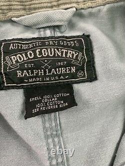 Vtg Ralph Lauren Polo Country Denim Jacket Medium USA Made Coat Barn Chore Green