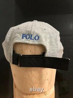 Vtg Ralph Lauren Polo Sport USA Fleece Grey Stadium cap tank Stone Island 1992