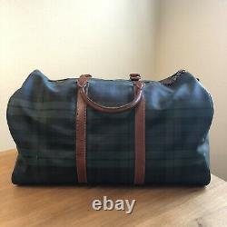 Vtg. Ralph Lauren Polo Tartan Green Plaid Blackwatch Mens Duffle Travel Bag XL