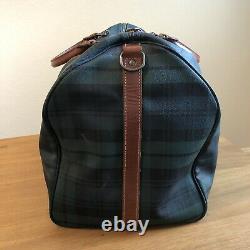 Vtg. Ralph Lauren Polo Tartan Green Plaid Blackwatch Mens Duffle Travel Bag XL