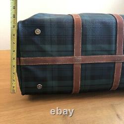 Vtg. Ralph Lauren Polo Tartan Green Plaid Blackwatch Mens Duffle Travel Bag XL