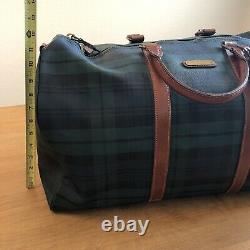 Vtg. Ralph Lauren Polo Tartan Green Plaid Blackwatch Mens Duffle Travel Bag XL