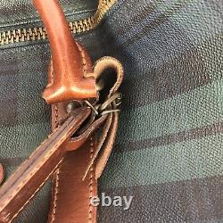 Vtg. Ralph Lauren Polo Tartan Green Plaid Blackwatch Mens Duffle Travel Bag XL