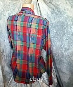 XXL Vintage Polo Ralph Lauren Aztec Tribal Print Button Shirt Men Western 90s